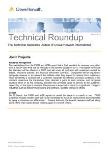 Technical Roundup  Joint Projects The Technical Standards Update of Crowe Horwath International