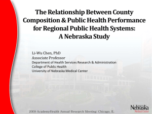 The Relationship Between County Composition &amp; Public Health Performance