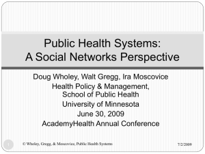 Public Health Systems: A Social Networks Perspective