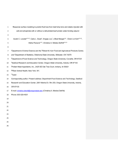 Response surface modeling to predict fluid loss from beef strip... 1 2 salt and phosphate with or without a dehydrated beef protein...