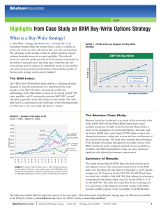 Highlights from Case Study on BXM Buy-Write Options Strategy 2004