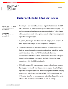 Capturing the Index Effect via Options