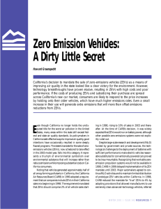 Zero Emission Vehicles: A Dirty Little Secret