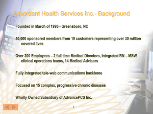 Accordant Health Services Inc.- Background