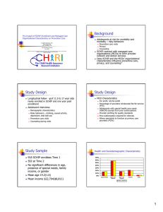 Background Adolescents at risk for morbidity and mortality – risky behaviors