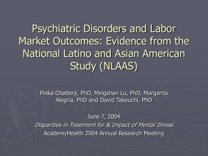Psychiatric Disorders and Labor Market Outcomes: Evidence from the Study (NLAAS)