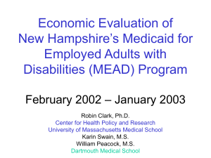Economic Evaluation of New Hampshire’s Medicaid for Employed Adults with Disabilities (MEAD) Program