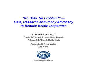 “No Data, No Problem!” — Data, Research and Policy Advocacy