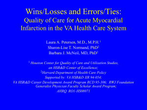 Wins/Losses and Errors/Ties: Quality of Care for Acute Myocardial