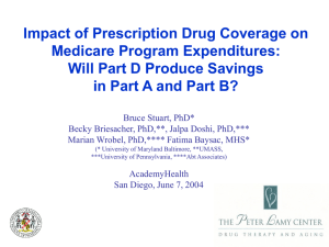Impact of Prescription Drug Coverage on Medicare Program Expenditures: