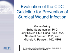 Evaluation of the CDC Guideline for Prevention of Surgical Wound Infection