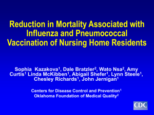 Reduction in Mortality Associated with Influenza and Pneumococcal