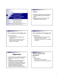 Context Treatment Selection for Depression: The Impact of Caseload