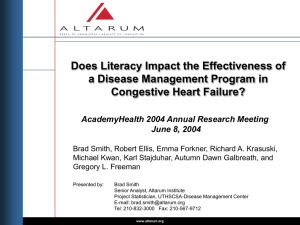 Does Literacy Impact the Effectiveness of a Disease Management Program in