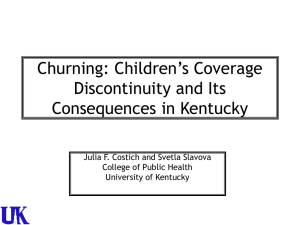 Churning: Children’s Coverage Discontinuity and Its Consequences in Kentucky