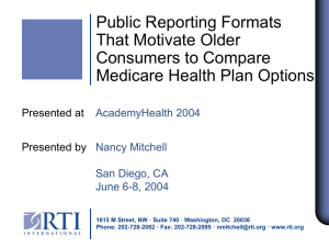 Public Reporting Formats That Motivate Older Consumers to Compare Medicare Health Plan Options