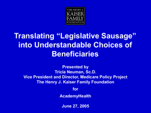 Translating “Legislative Sausage” into Understandable Choices of Beneficiaries