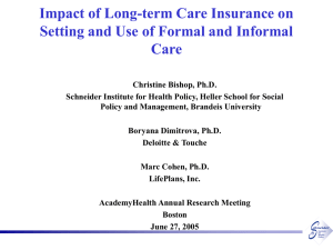 Impact of Long-term Care Insurance on Care
