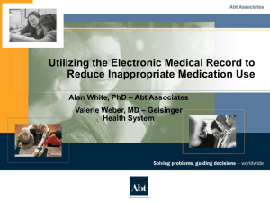 Utilizing the Electronic Medical Record to Reduce Inappropriate Medication Use