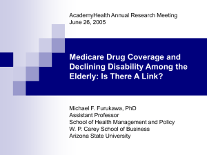 Medicare Drug Coverage and Declining Disability Among the