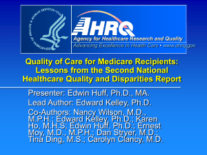 Quality of Care for Medicare Recipients: Lessons from the Second National