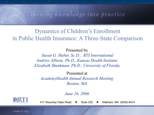 Dynamics of Children’s Enrollment in Public Health Insurance: A Three-State Comparison