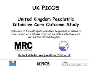 UK PICOS United Kingdom Paediatric Intensive Care Outcome Study