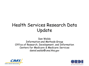 Health Services Research Data Update