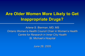 Are Older Women More Likely to Get Inappropriate Drugs?