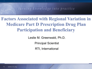 Factors Associated with Regional Variation in Participation and Beneficiary