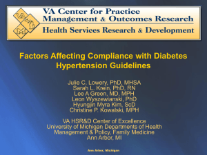 Factors Affecting Compliance with Diabetes Hypertension Guidelines