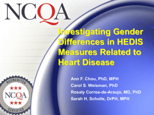 Investigating Gender Differences in HEDIS Measures Related to Heart Disease