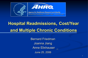 , Hospital Readmissions Cost/Year and Multiple Chronic Conditions