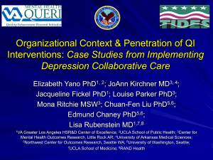 Organizational Context &amp; Penetration of QI Case Studies from Implementing