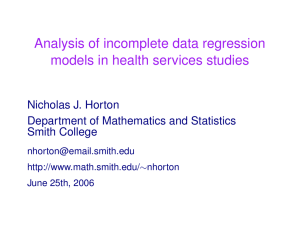 Analysis of incomplete data regression models in health services studies