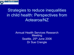 Strategies to reduce inequalities in child health: Perspectives from Aotearoa/NZ