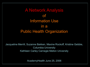 A Network Analysis of Information Use in a