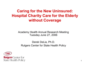 Caring for the New Uninsured: Hospital Charity Care for the Elderly