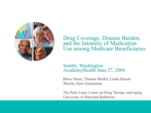 Drug Coverage, Disease Burden, and the Intensity of Medication Seattle, Washington