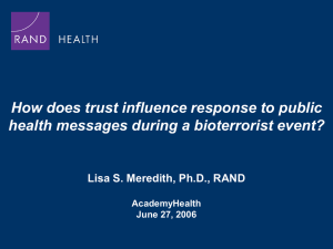 How does trust influence response to public AcademyHealth