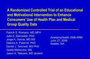 A Randomized Controlled Trial of an Educational