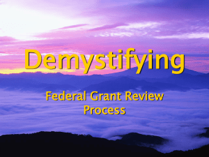 Demystifying Federal Grant Review Process 1