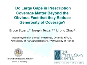 Do Large Gaps in Prescription Coverage Matter Beyond the Generosity of Coverage?