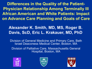 Differences in the Quality of the Patient-