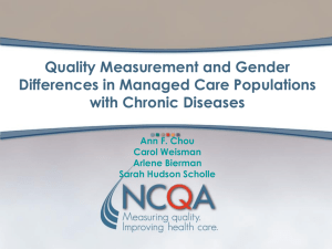 Quality Measurement and Gender Differences in Managed Care Populations with Chronic Diseases