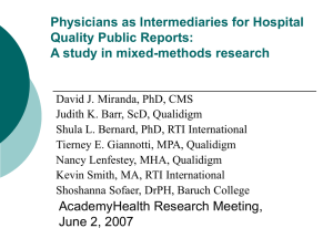 Physicians as Intermediaries for Hospital Quality Public Reports: