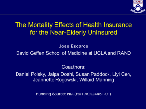 The Mortality Effects of Health Insurance for the Near-Elderly Uninsured