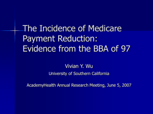The Incidence of Medicare Payment Reduction: Evidence from the BBA of 97
