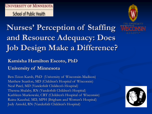 Nurses’ Perception of  Staffing and Resource Adequacy: Does