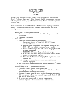 CSBS Senate Minutes Monday, Feb. 11, 2013 315 Sabin 3:15 pm